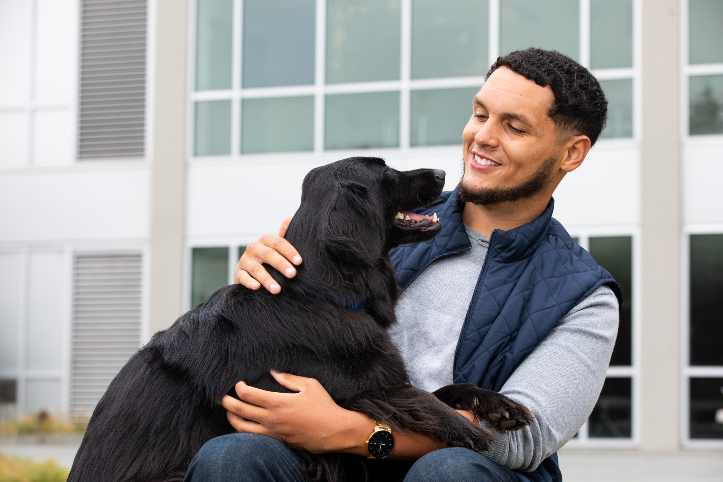 People and Pet Photography | Young Black Man with His Dog by Mark Rogers