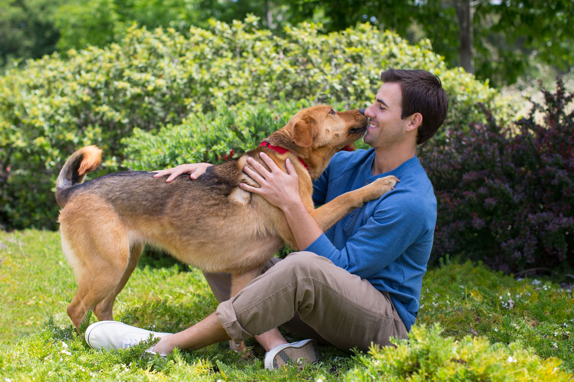 Commercial Photography | Young Man with Dog by Mark Rogers